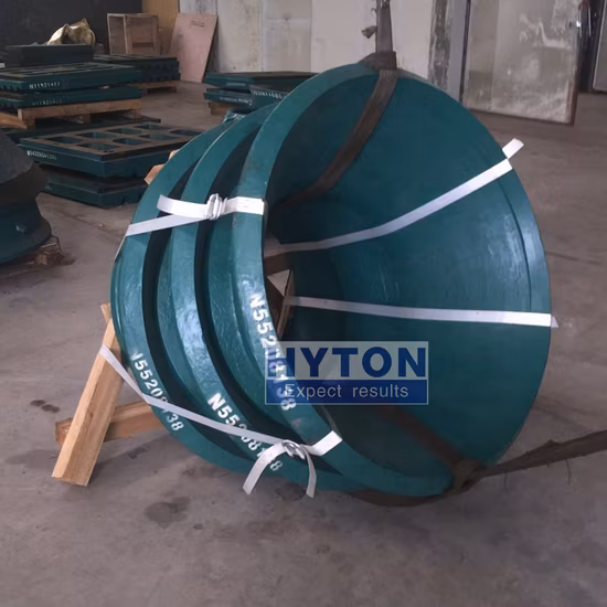 Le manteau en acier au manganèse Mn18cr2 et les pièces moulées concaves conviennent aux pièces d'usure de rechange du concasseur à cône HP200