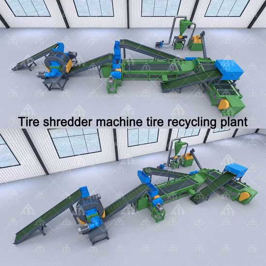 Pneu de rebut de carrosserie réutilisant le défibreur industriel de machine de défibreur de deux arbres