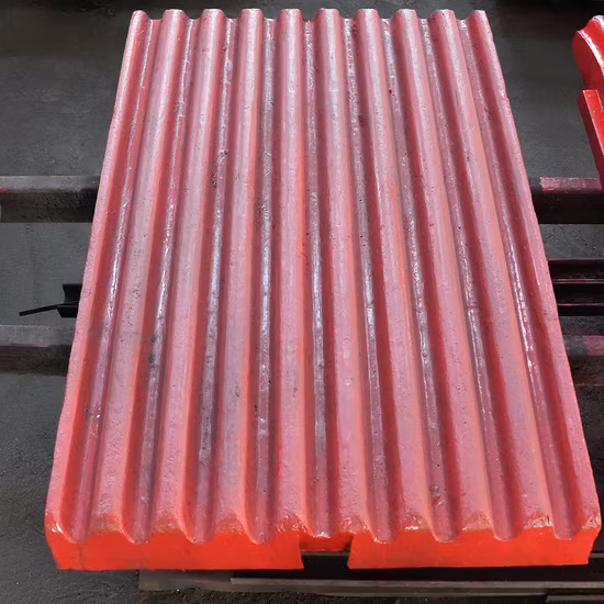 Plat élevé de mâchoire de pièces de rechange de broyeur de mâchoire d'acier de bâti de manganèse